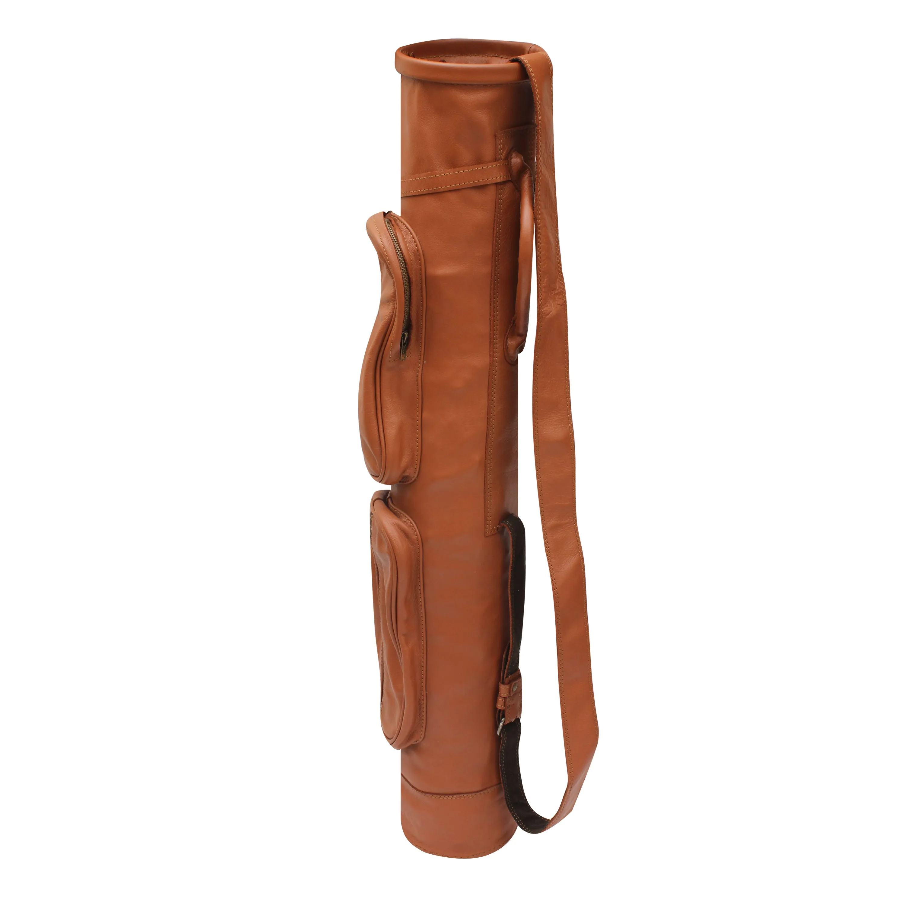 Leather Pencil Golf Bags With Leather Shoulder Strap