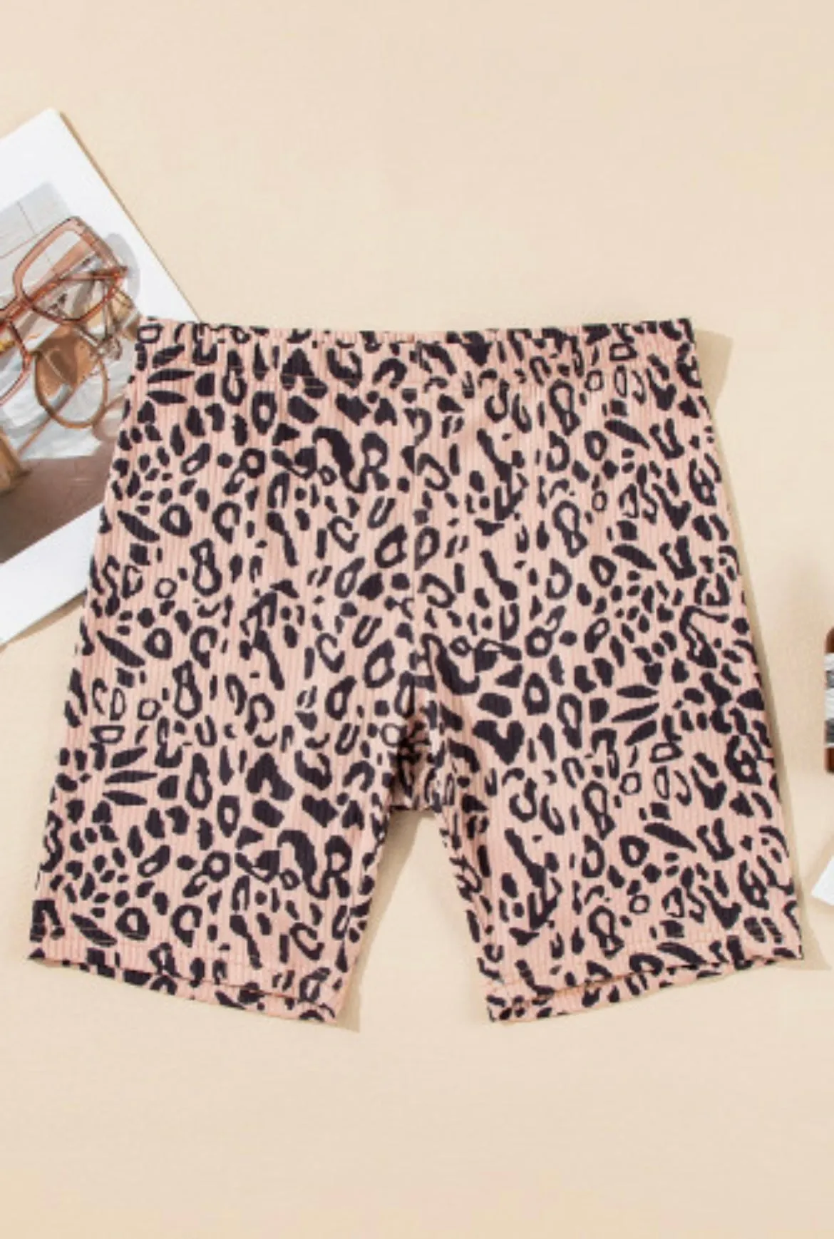 Leopard Print Bike Shorts