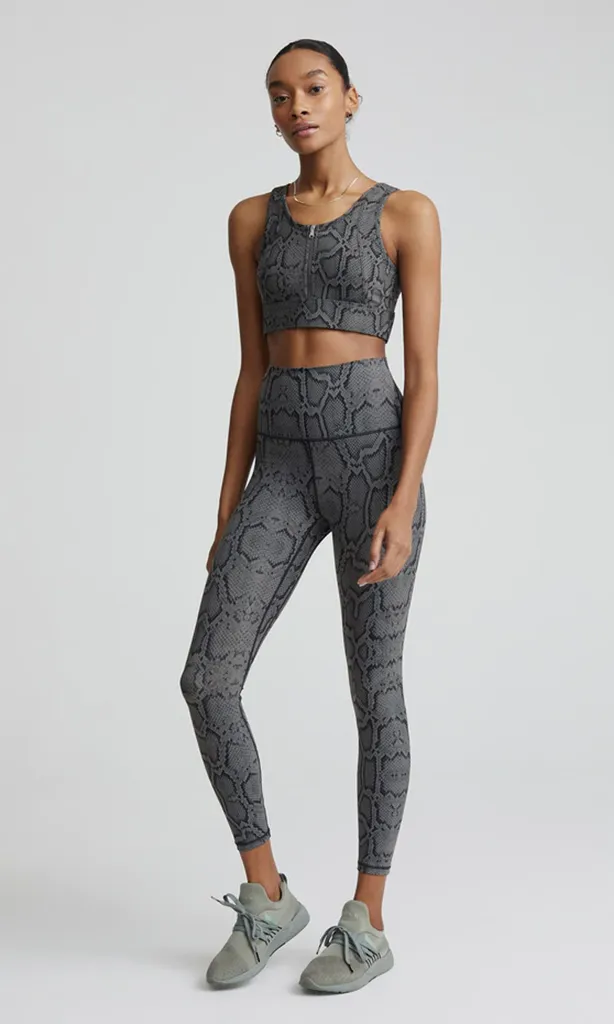 Let's Go Super High Rise Legging - Olive Snake
