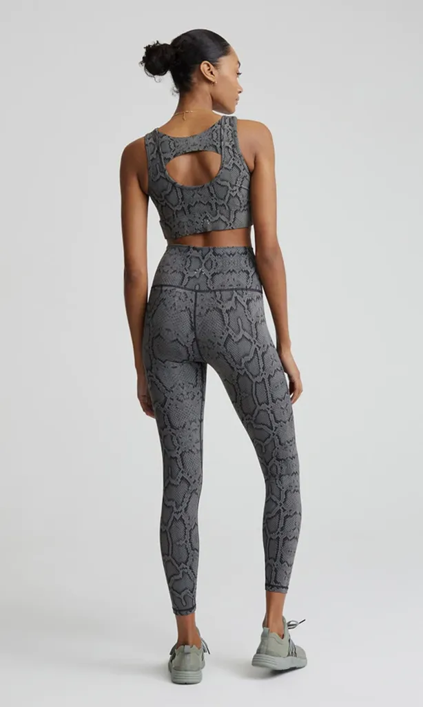 Let's Go Super High Rise Legging - Olive Snake