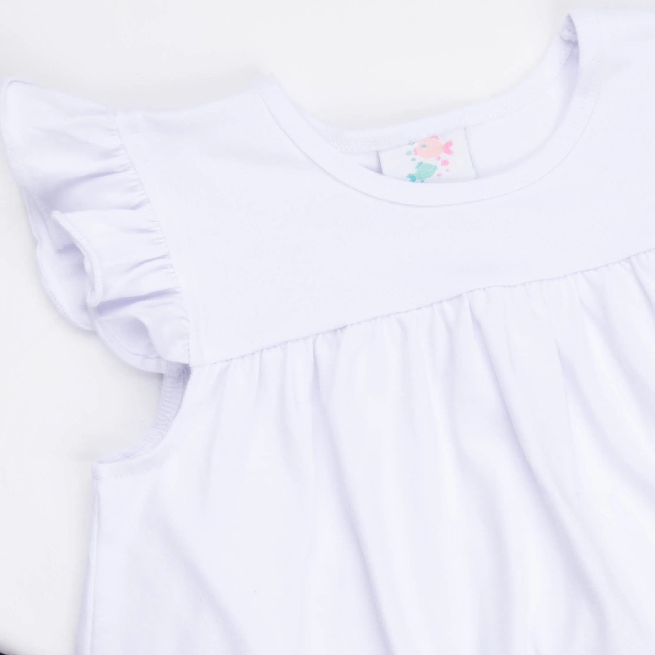 Let's Sail Away Ruffle Short Set, White