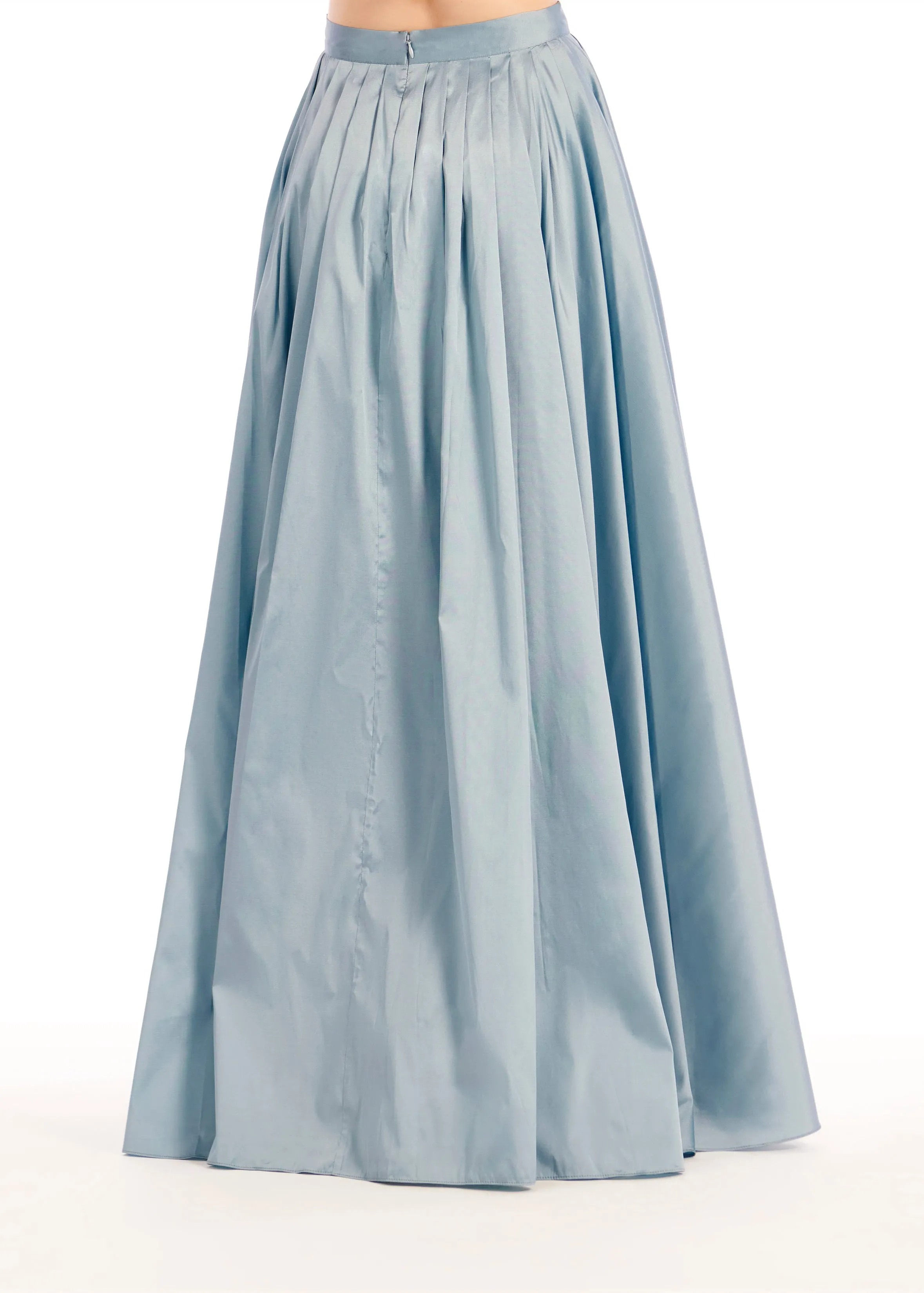 LIGHT BLUE TAFFETA BALL SKIRT