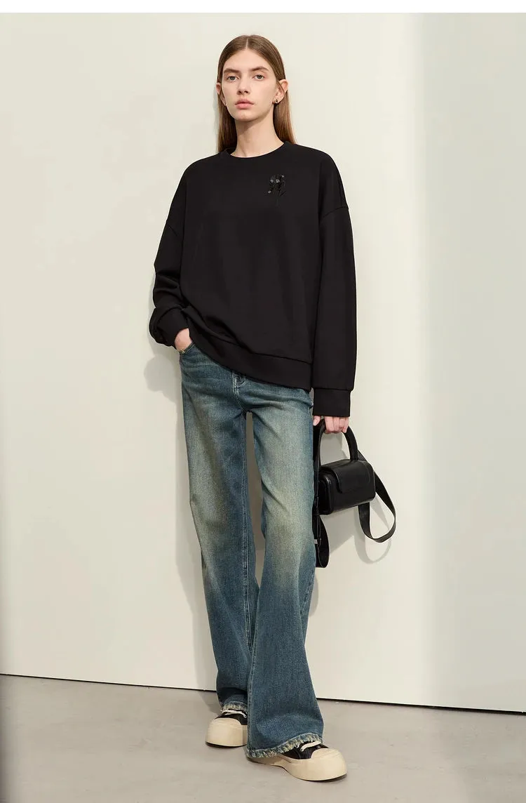 Light Washed Slouchy Straight Jean