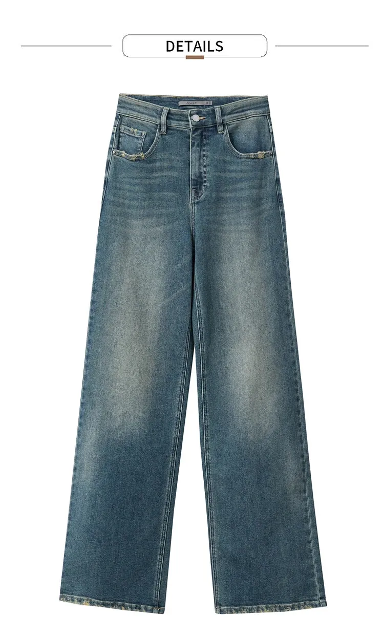 Light Washed Slouchy Straight Jean