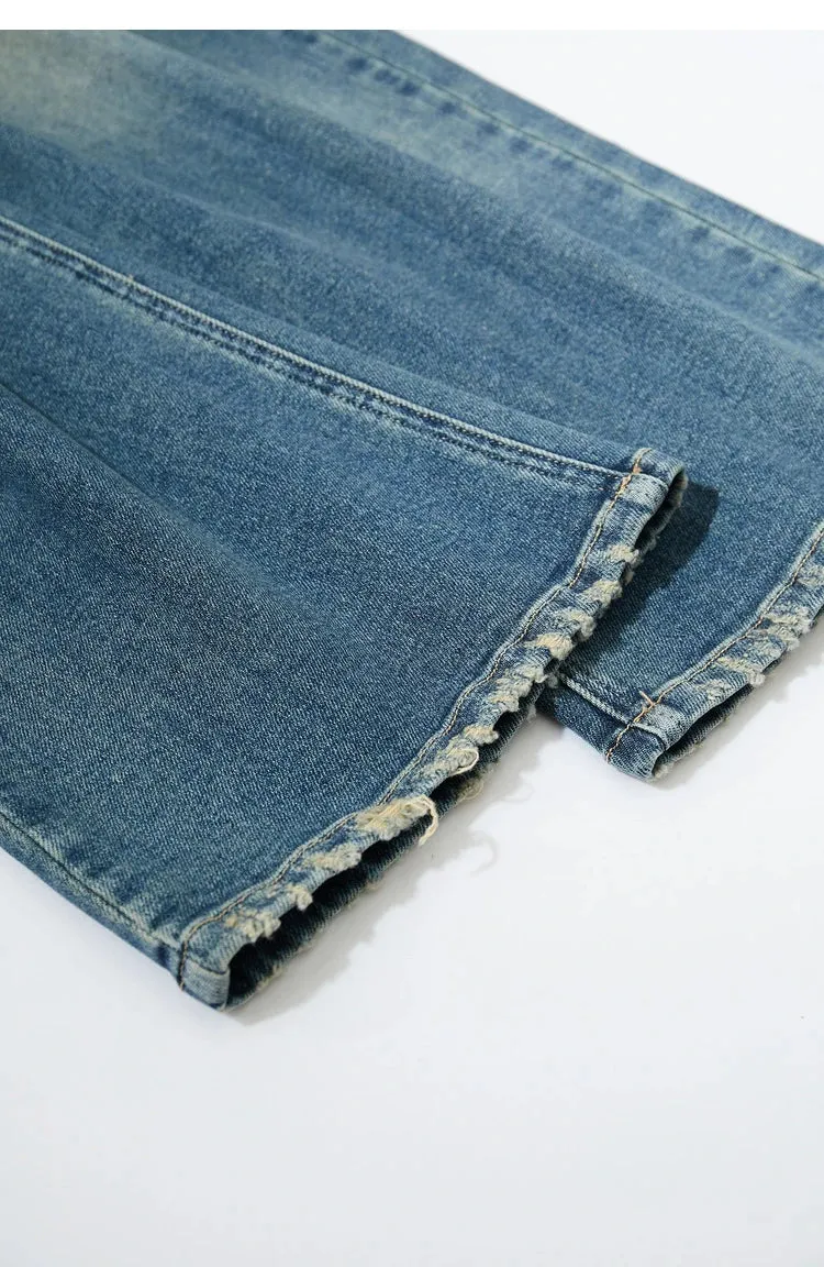 Light Washed Slouchy Straight Jean