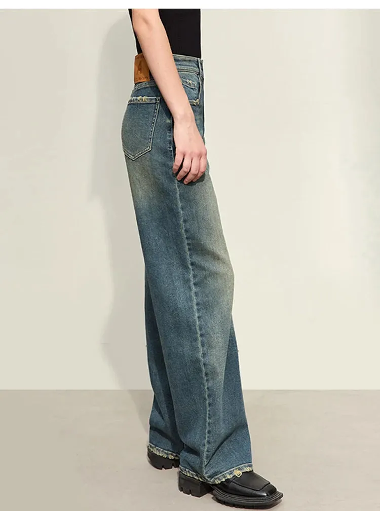 Light Washed Slouchy Straight Jean