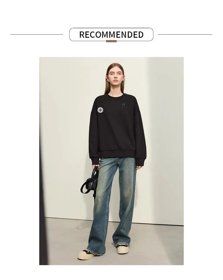 Light Washed Slouchy Straight Jean