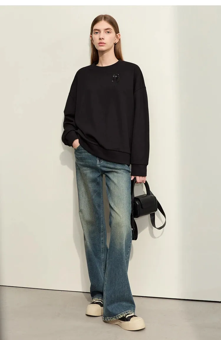 Light Washed Slouchy Straight Jean