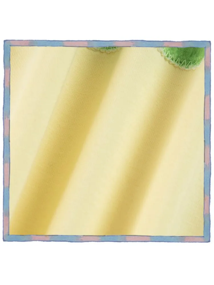 light yellow patch T-shirt