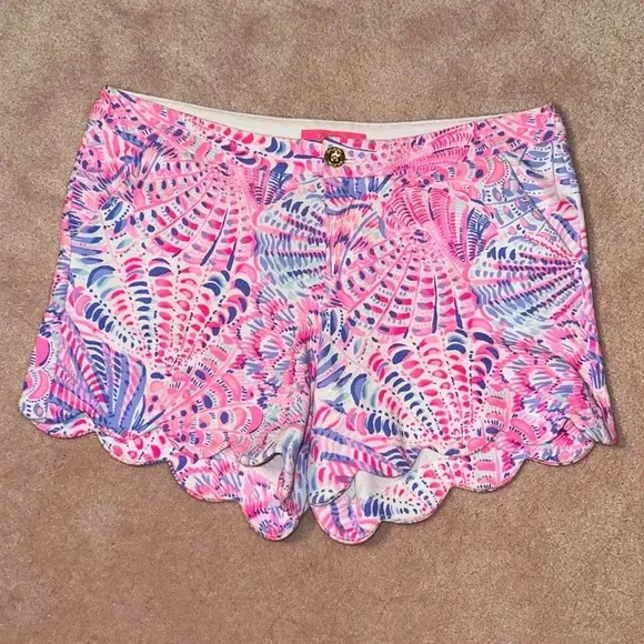 Lilly Pulitzer Buttercup Knit Shorts Raz Berry Sea You Soon Shorts