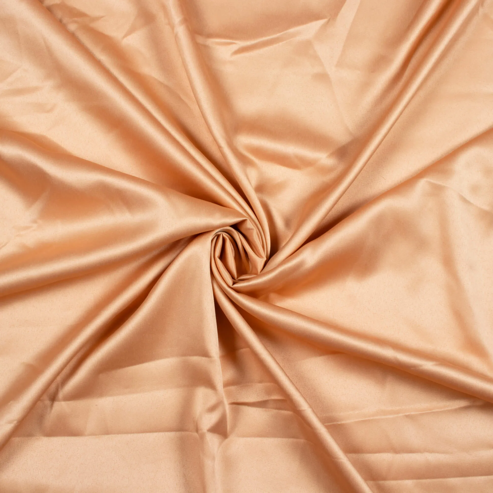 Lion Brown Plain Butter Silk Satin Fabric (Width 58 Inches)