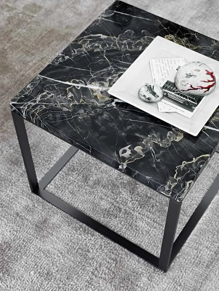 Lithos Small Table with Painted Frame