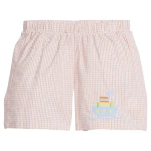 Little English: Applique Basic Short- Tugboat