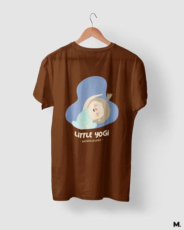 Little yogi natarajasana printed t shirts