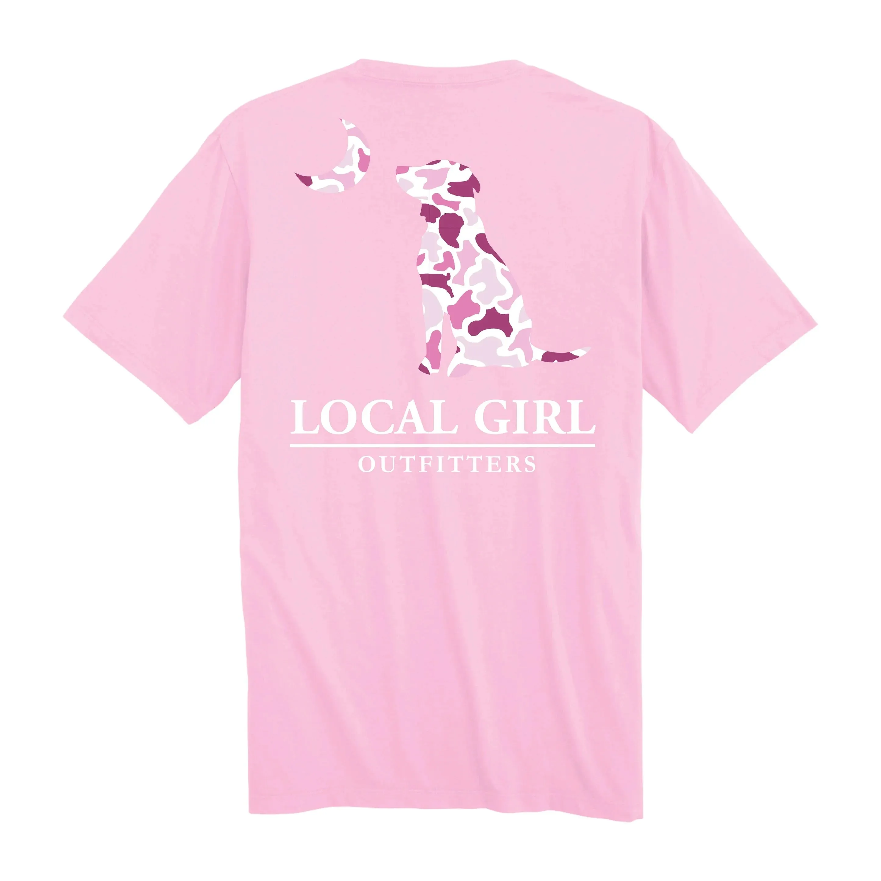 Local Girl Women's Pink LCF Dog & Moon SS Tee