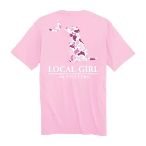 Local Girl Women's Pink LCF Dog & Moon SS Tee