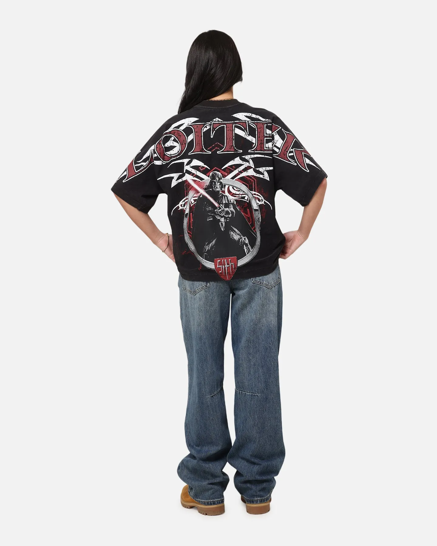 Loiter Star Wars Vader Boxy T-Shirt Washed Black