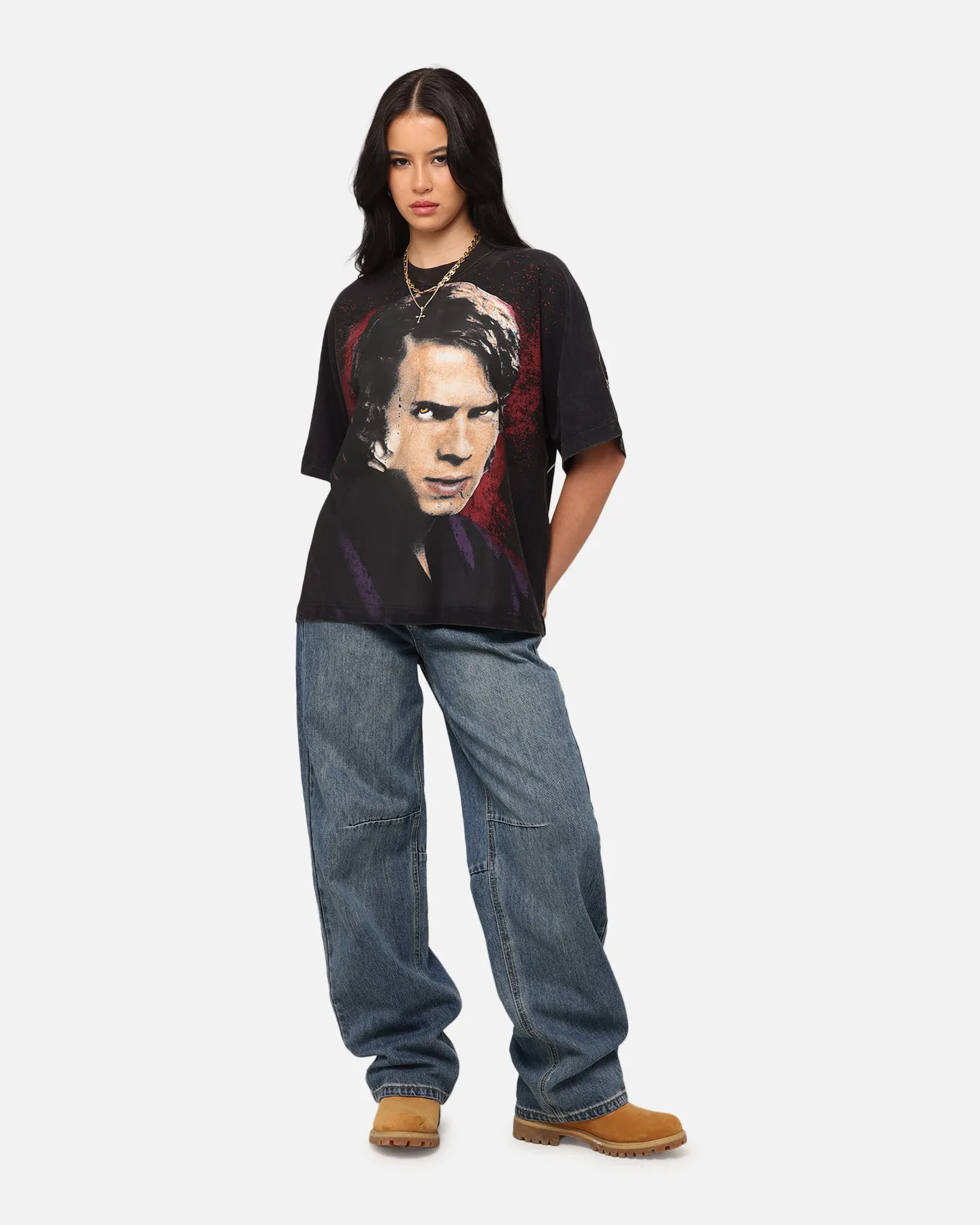 Loiter Star Wars Vader Boxy T-Shirt Washed Black
