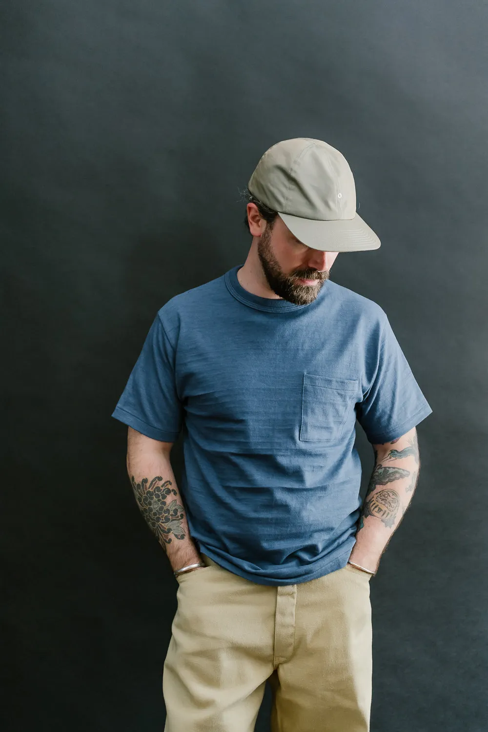 Lot 4601P - Slubby Cotton Pocket T-Shirt - Faded Blue (Seasonal)