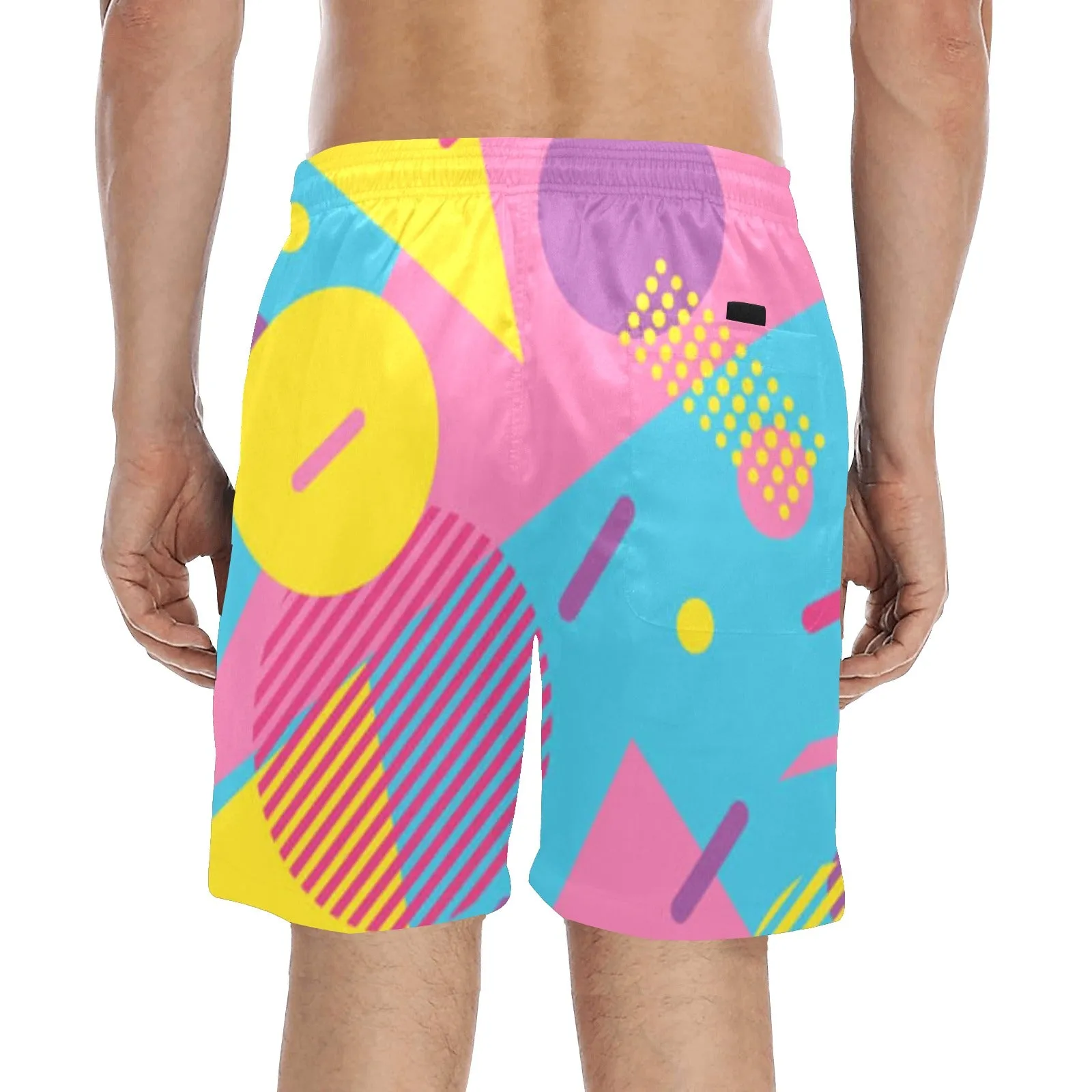 LOUD 90s Wallpaper Print Men's Mid-Length Beach Shorts
