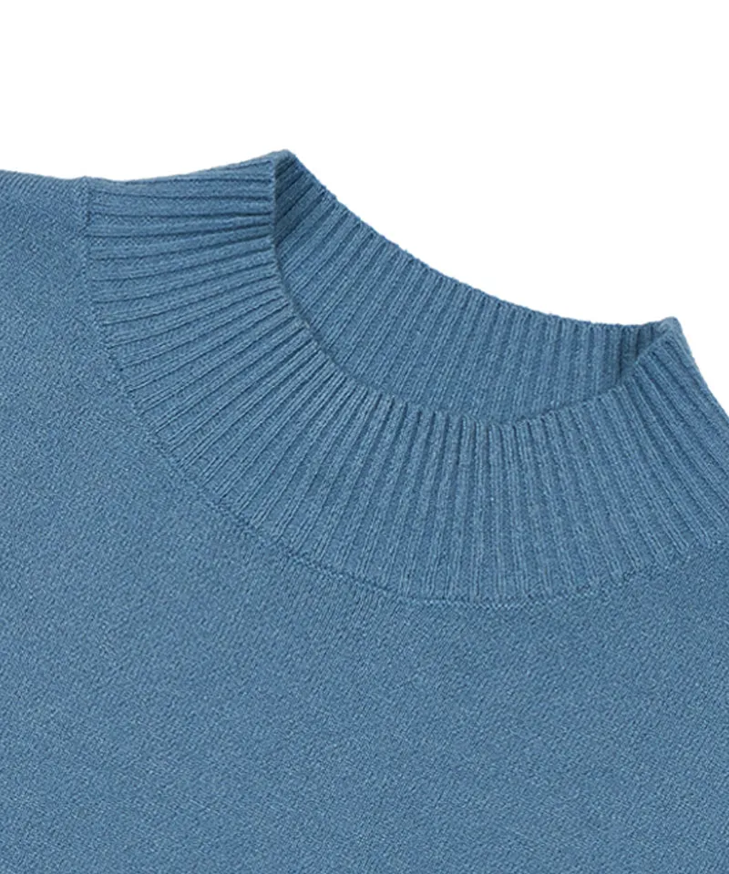 MACKY Golf: Half-Neck Viscose Knit - Sky Blue