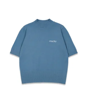 MACKY Golf: Half-Neck Viscose Knit - Sky Blue