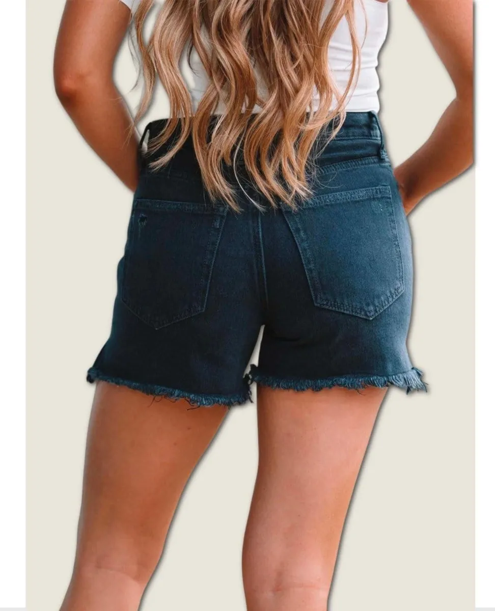 Makai Cut Off Vintage Short Washed Black