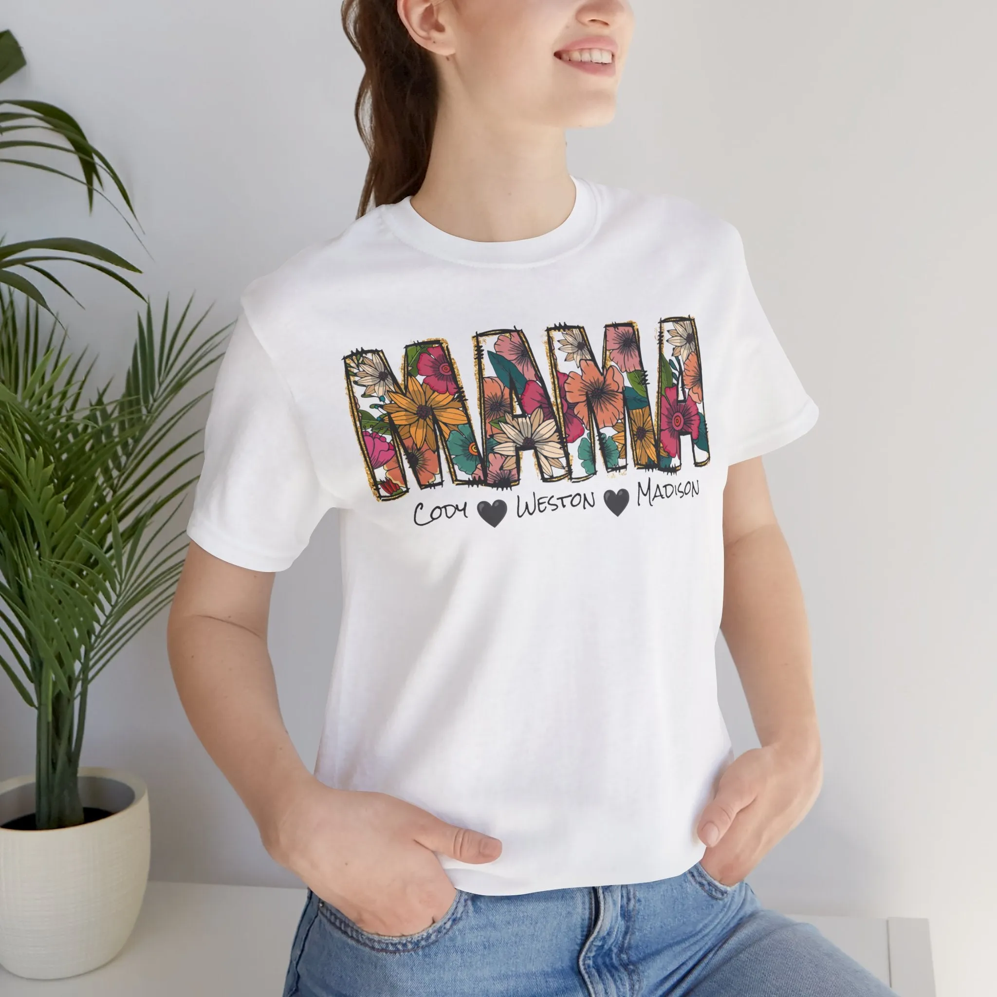 Mama Tee, Mama Shirt, Mothers Day Shirt, Personalized Tee, Jersey Short Sleeve Tee