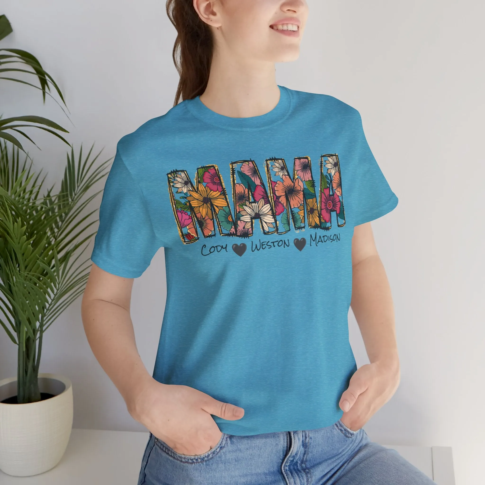 Mama Tee, Mama Shirt, Mothers Day Shirt, Personalized Tee, Jersey Short Sleeve Tee