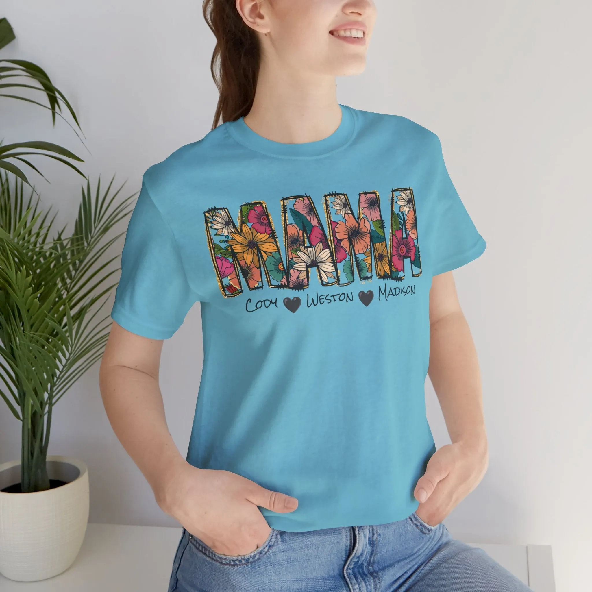 Mama Tee, Mama Shirt, Mothers Day Shirt, Personalized Tee, Jersey Short Sleeve Tee