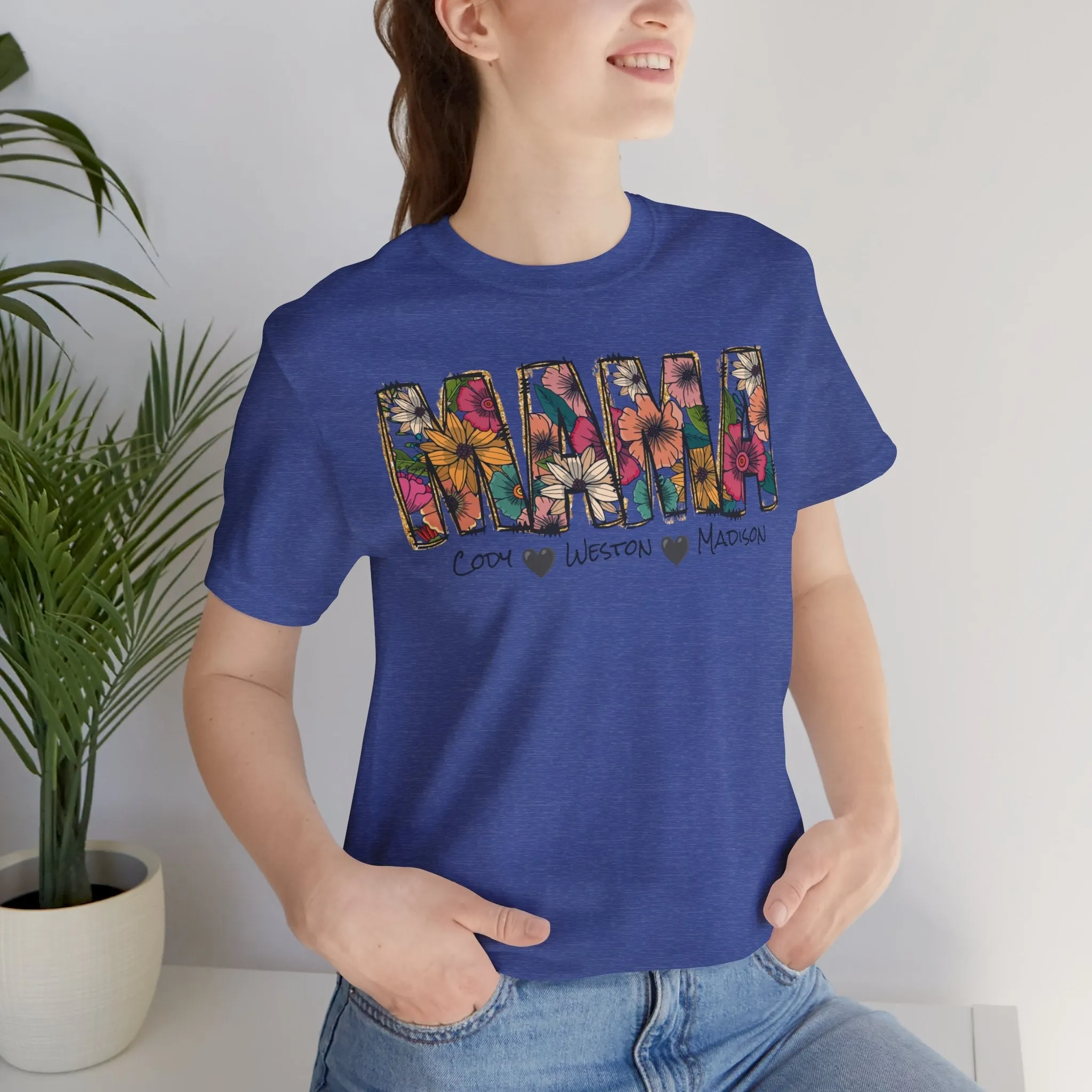 Mama Tee, Mama Shirt, Mothers Day Shirt, Personalized Tee, Jersey Short Sleeve Tee