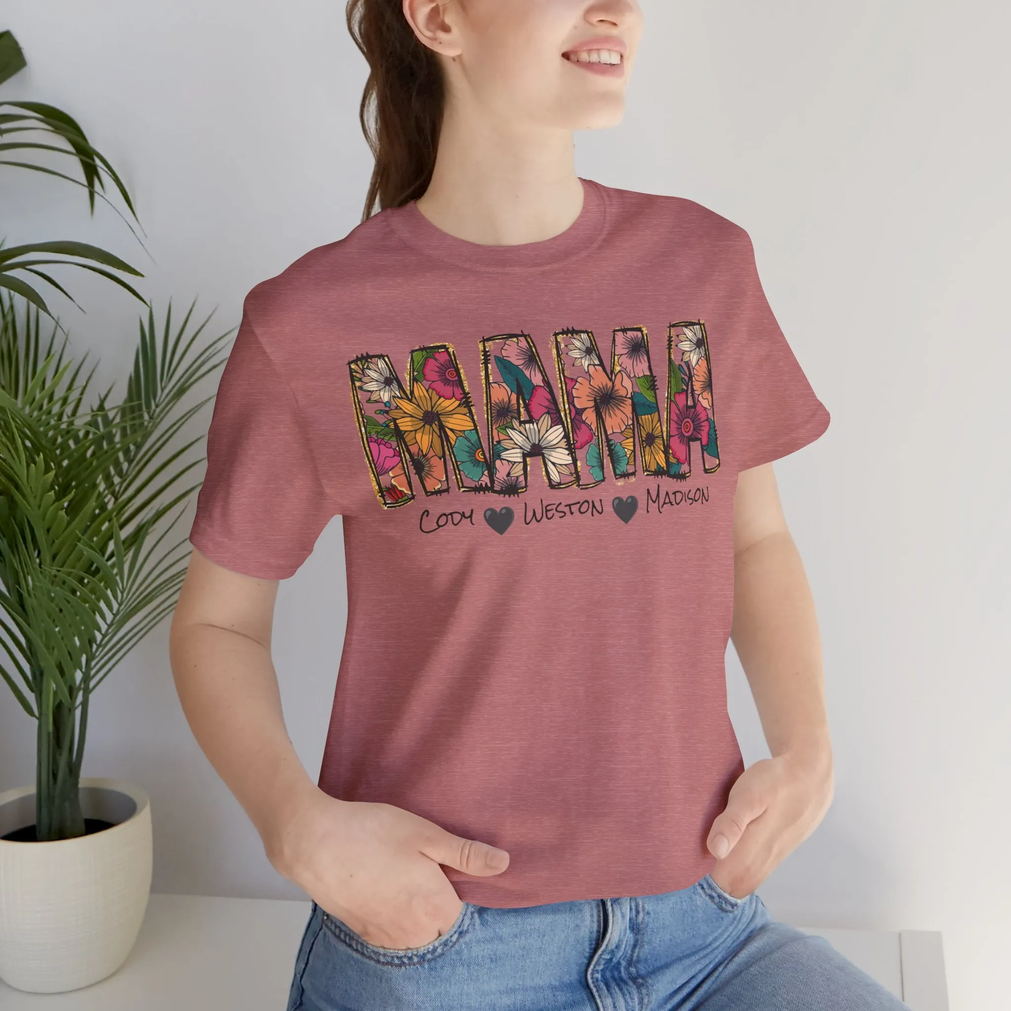 Mama Tee, Mama Shirt, Mothers Day Shirt, Personalized Tee, Jersey Short Sleeve Tee
