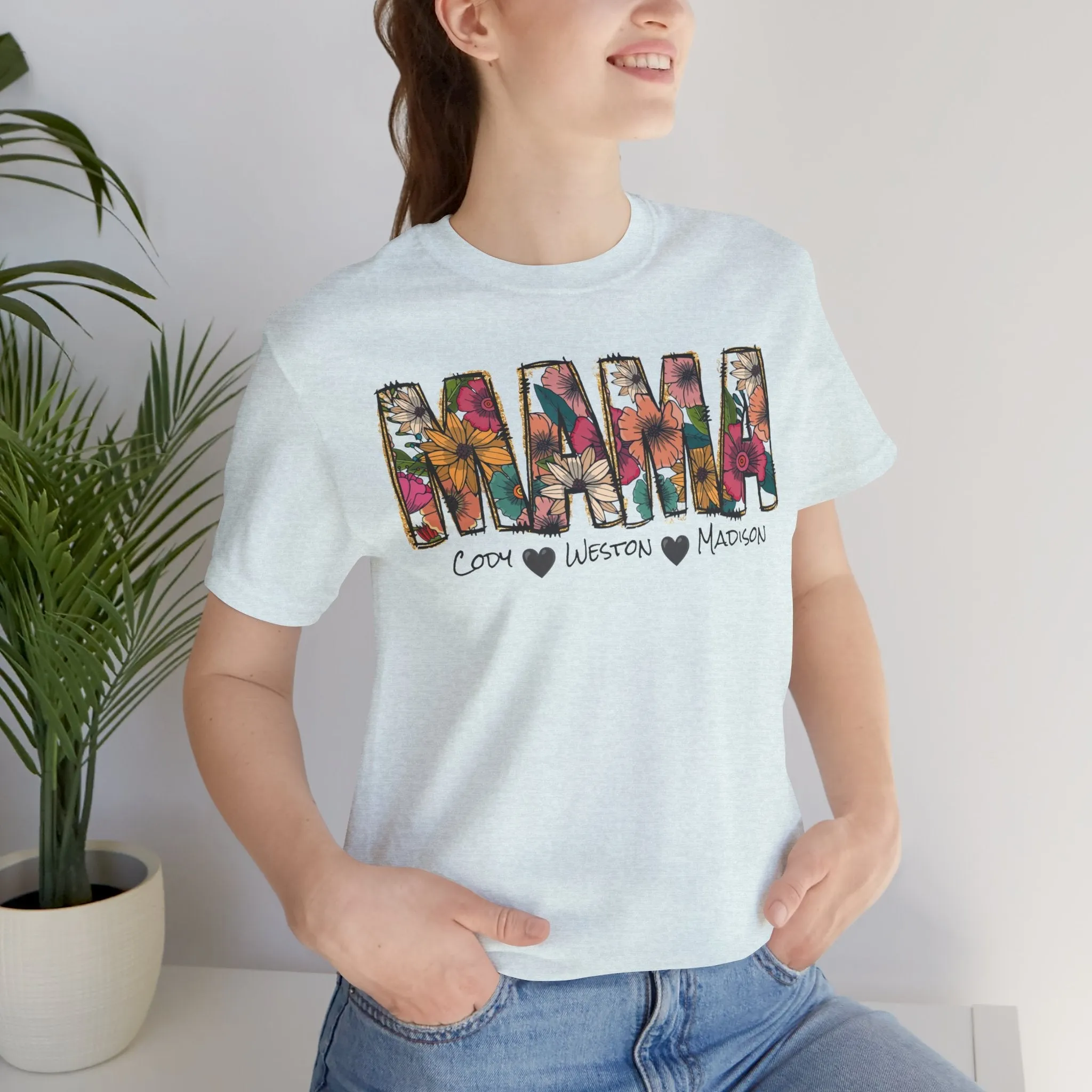 Mama Tee, Mama Shirt, Mothers Day Shirt, Personalized Tee, Jersey Short Sleeve Tee
