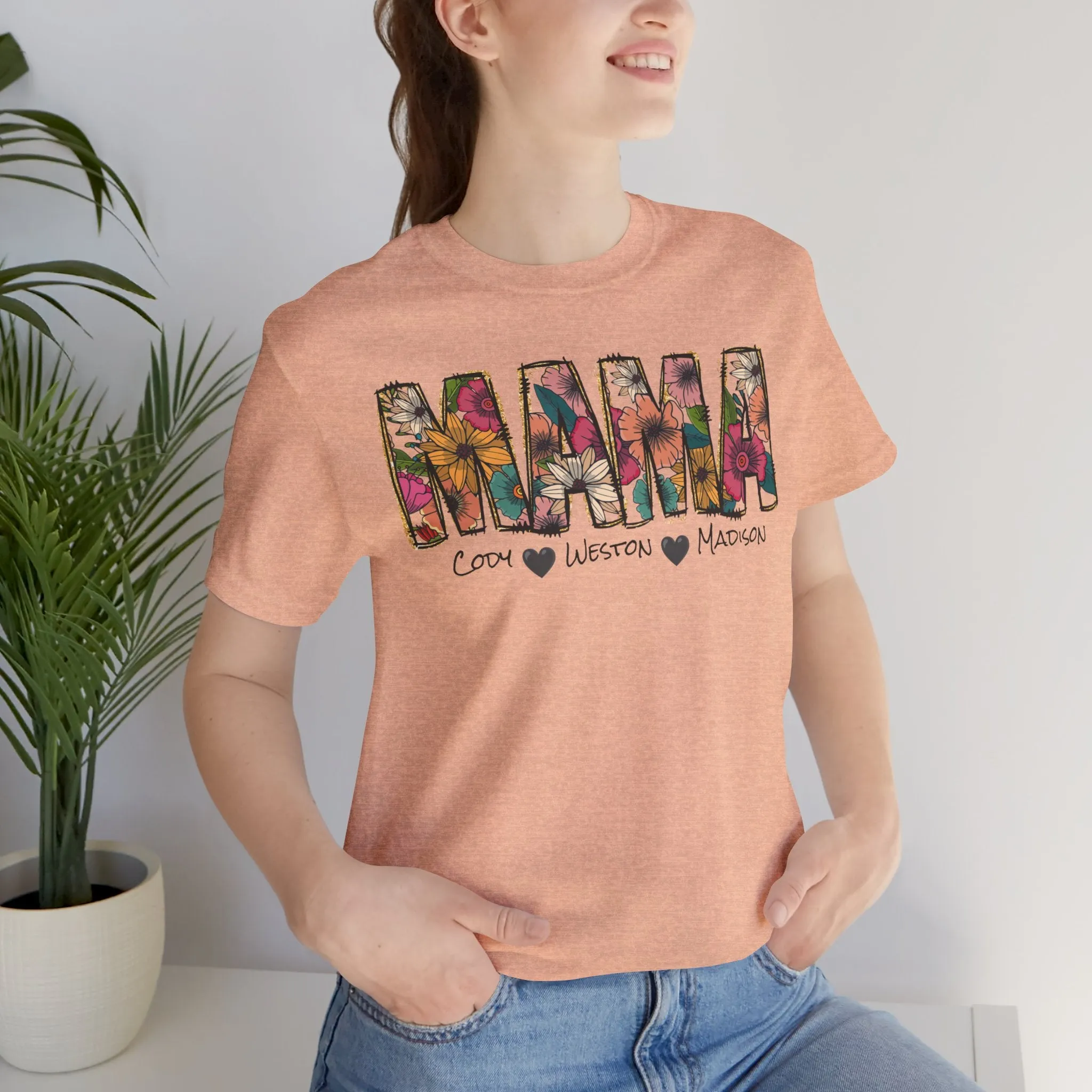Mama Tee, Mama Shirt, Mothers Day Shirt, Personalized Tee, Jersey Short Sleeve Tee