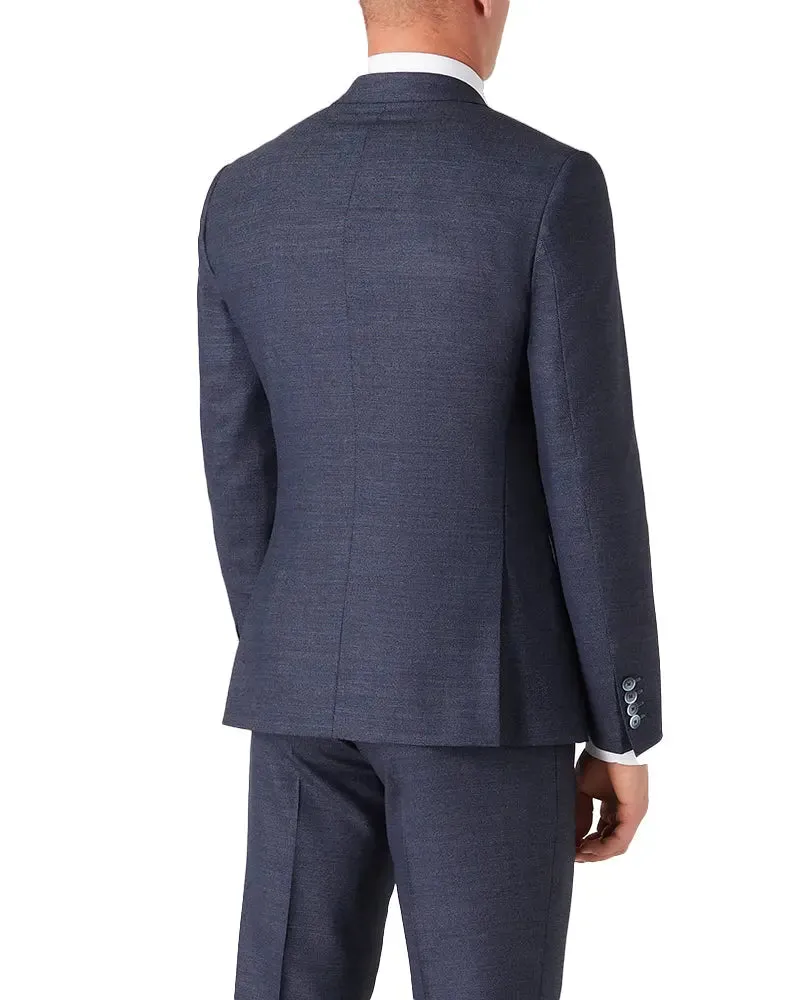 Mario Textured Suit Jacket - Navy