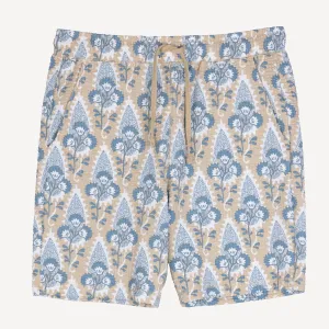 Mens Cool Knit Seersucker Shorts - Ancient Scroll