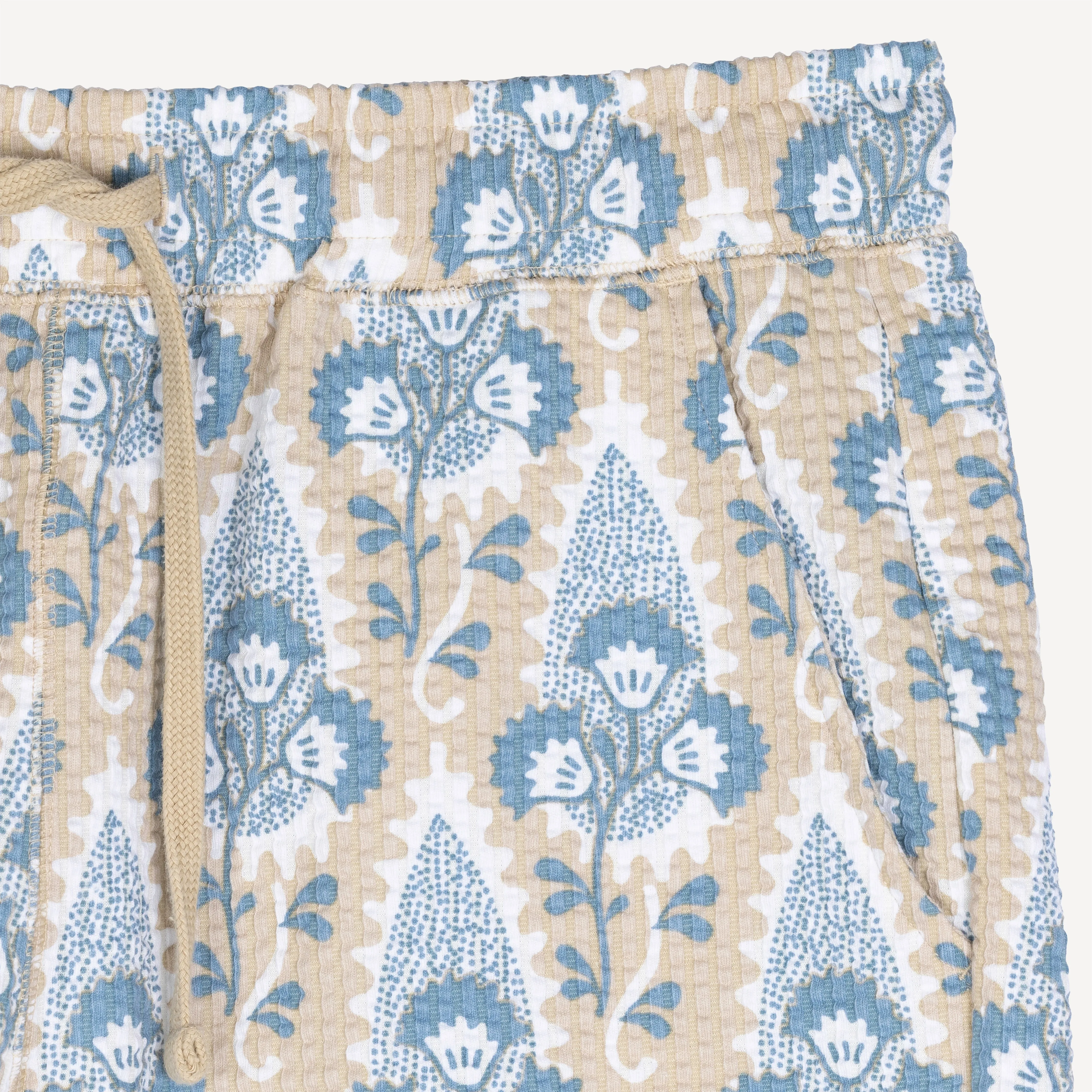 Mens Cool Knit Seersucker Shorts - Ancient Scroll