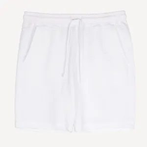 Mens Cool Knit Seersucker Shorts - White