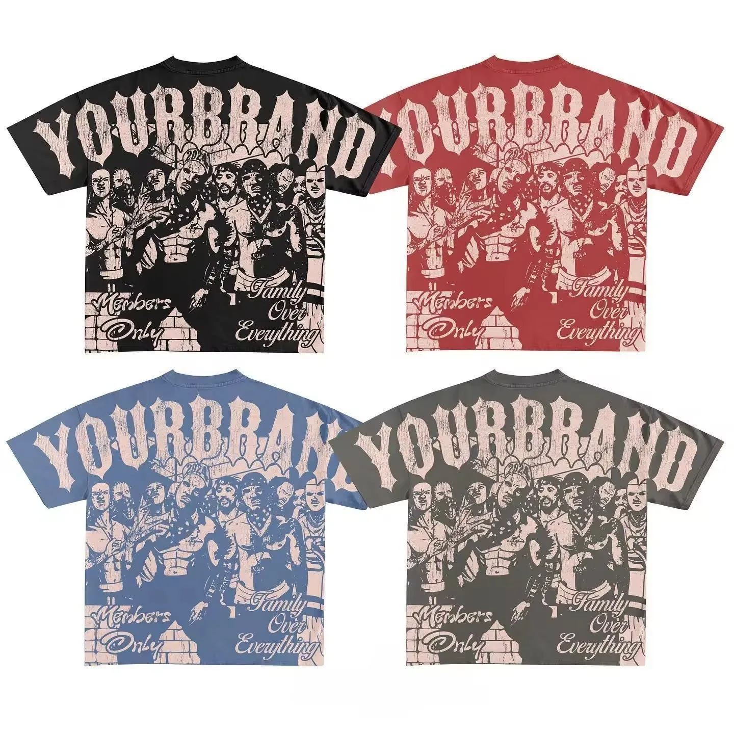 Men's Hip-Hop Graphic Cotton T-Shirt.