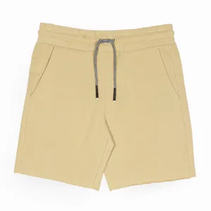 Mens Raw Edge Fleece Shorts 5.5 inch Inseam - Pale Khaki