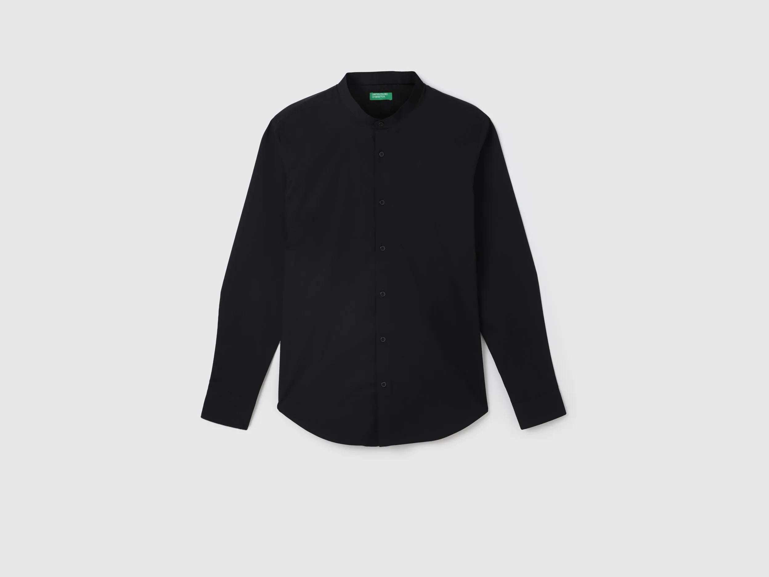 Men's Slim Fit Mandarin Collar Solid Shirts