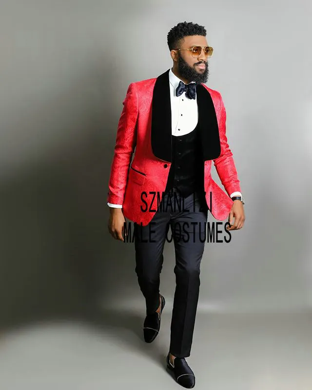 Men's Suit Formal Business Slim Fit 3-Pieces Light Grey Blazers Black Vest Pant Men's Tuxedo Wedding Men Suits Groom Suit