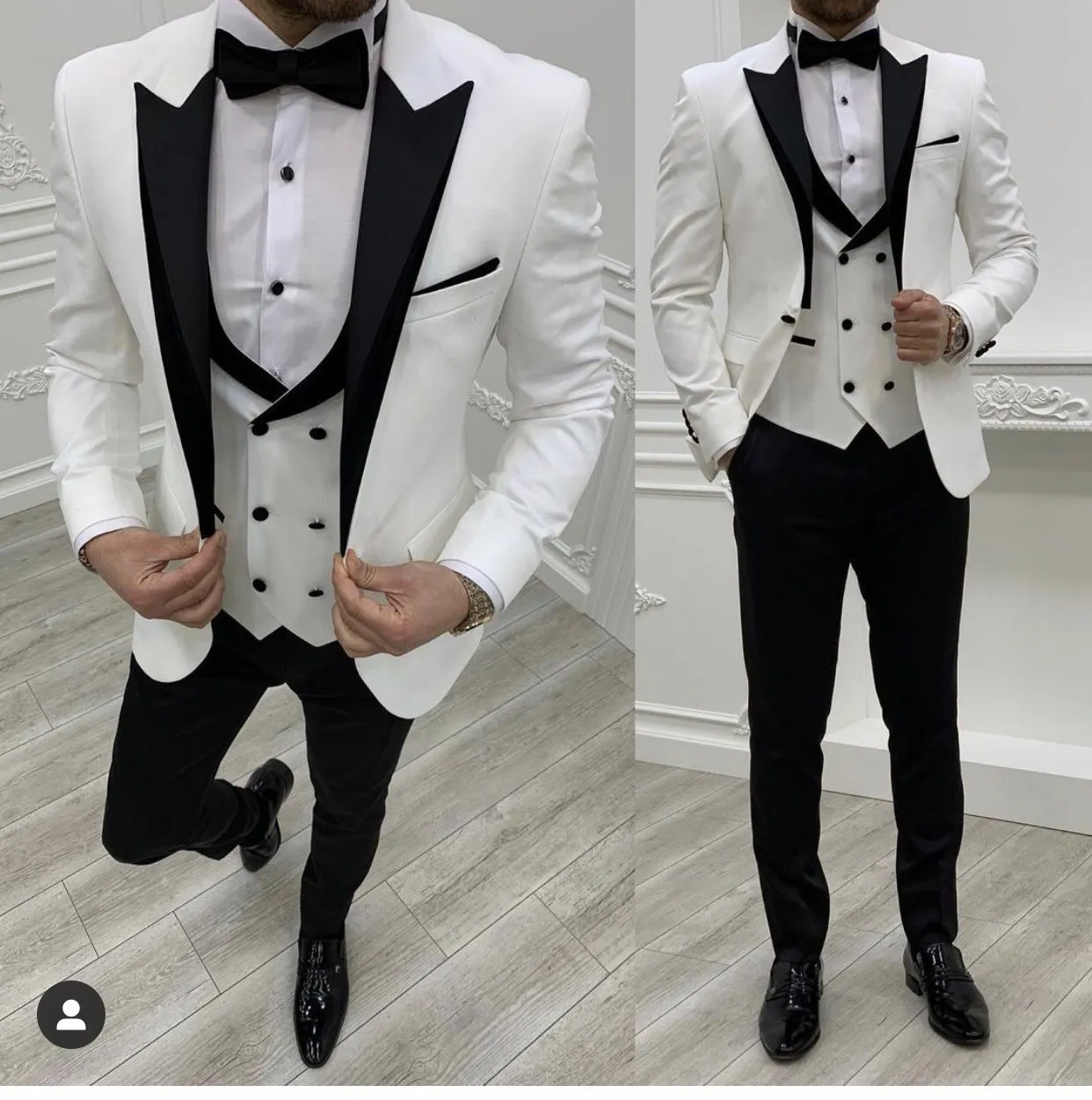 Men's Suit Formal Business Slim Fit 3-Pieces Light Grey Blazers Black Vest Pant Men's Tuxedo Wedding Men Suits Groom Suit
