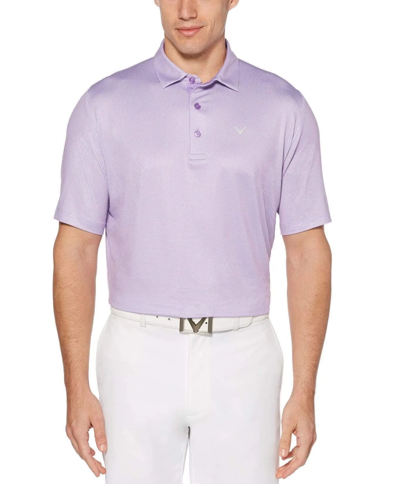 Mens Swing Tech™ Gingham Printed Polo