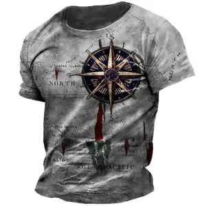 Men's Vintage Nautical Map T-Shirt