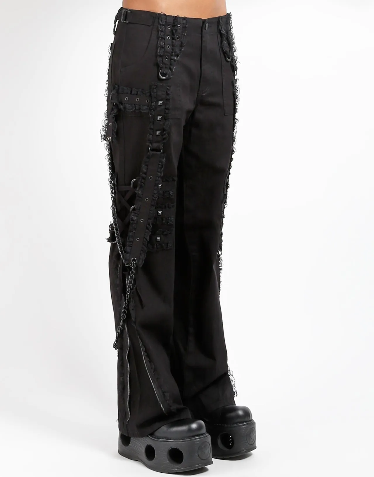 MIDNIGHT DARK STREET CHAIN PANT BLACK