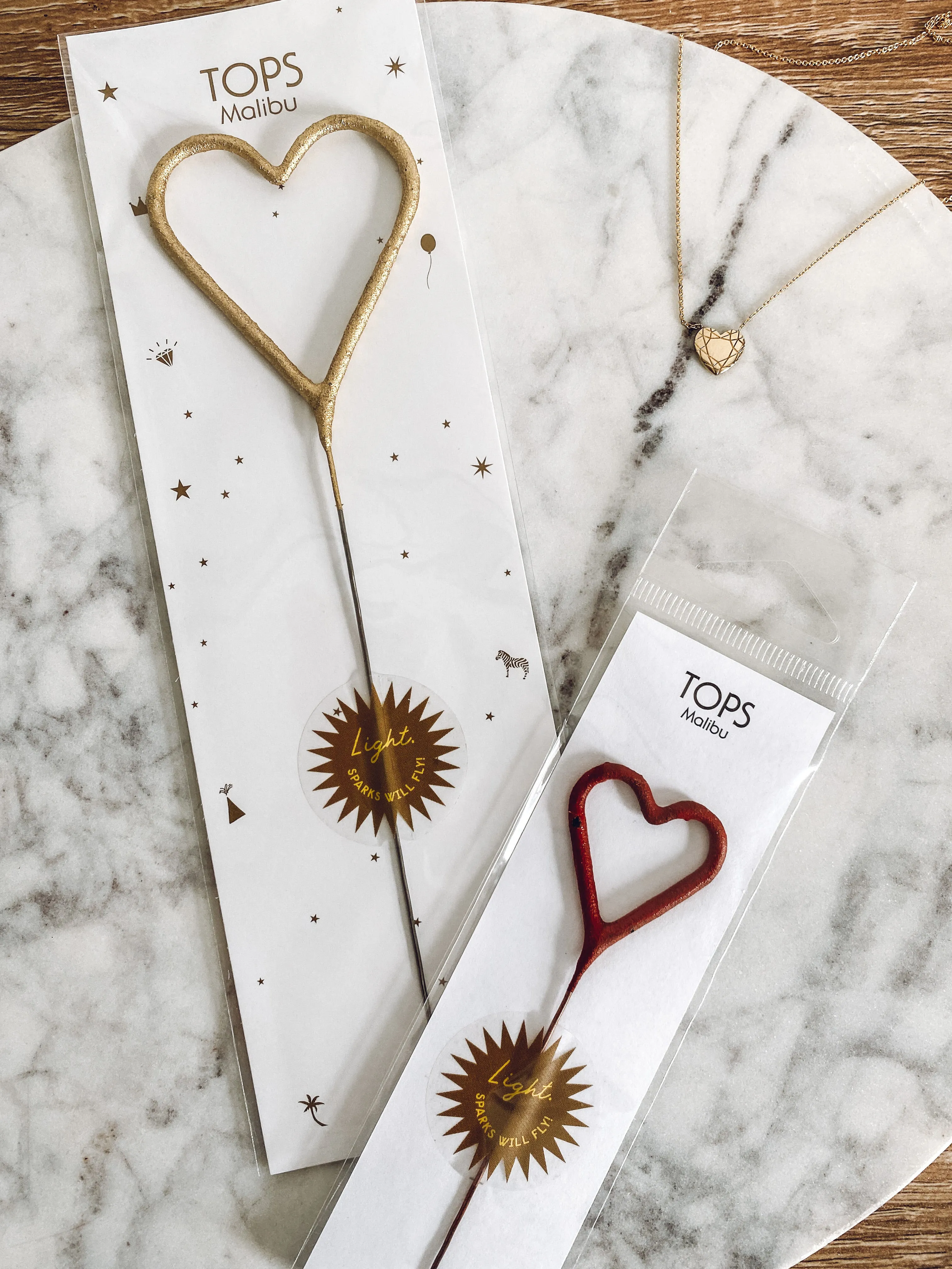 Mini Red Heart Sparkler