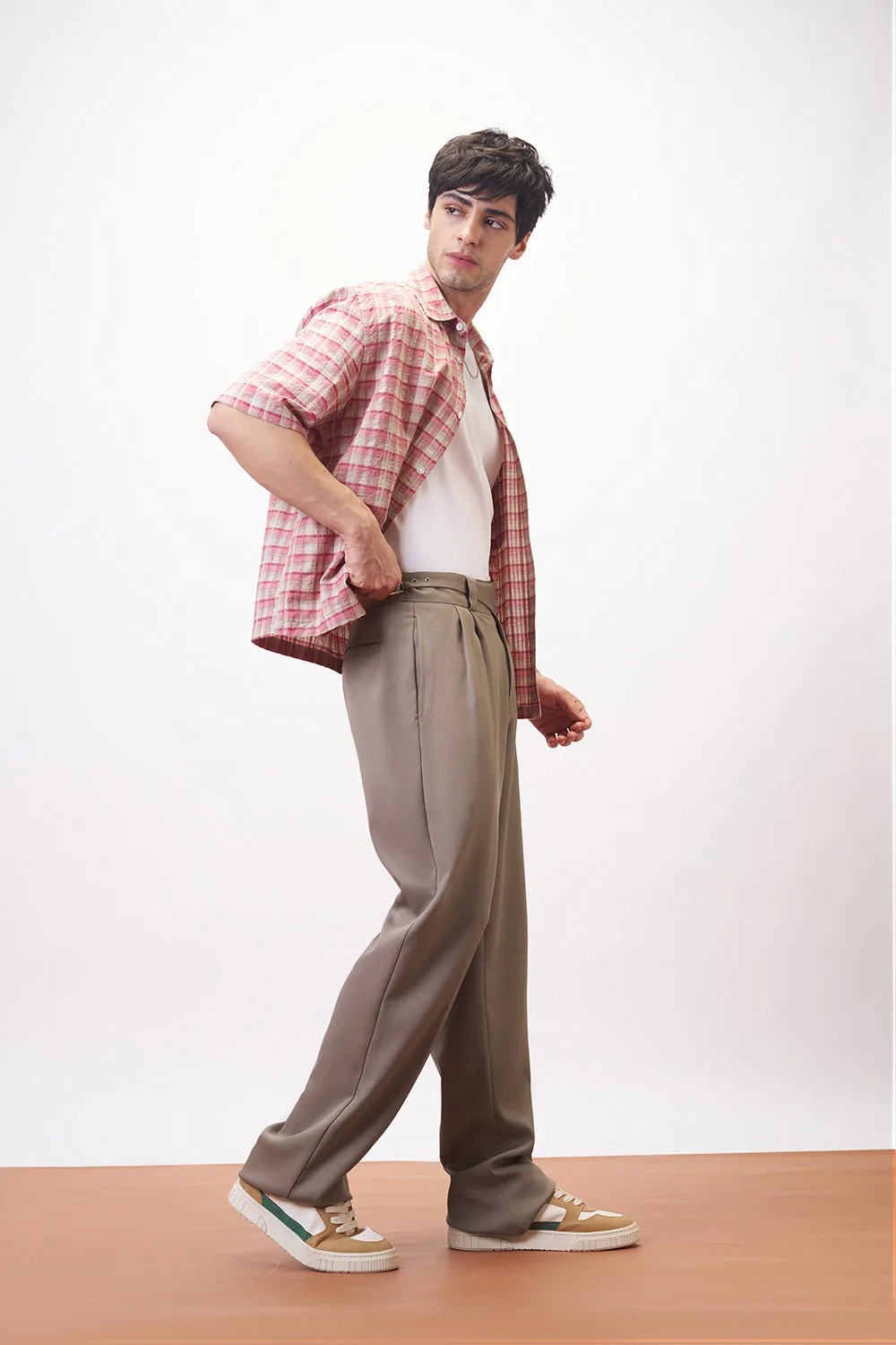 Mink Beige Gurkha Men's Korean Pants