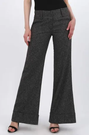 MISS PINKI Ayla tailored vintage cuffed work pants in Charcoal