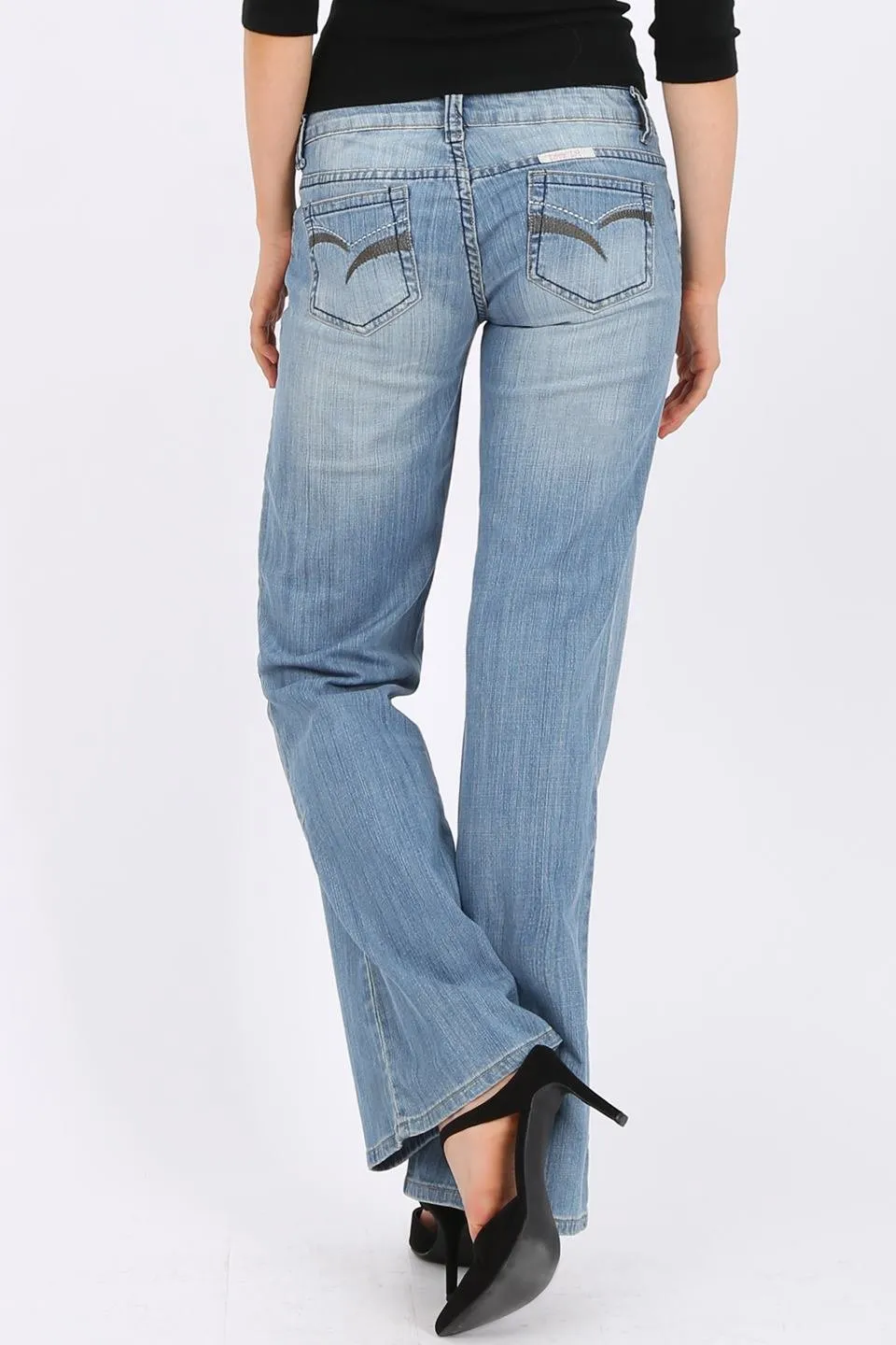 MISS PINKI Fiona wide leg Jeans in light blue